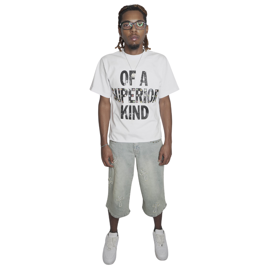 'Dropping Gems' Statement Tee- White